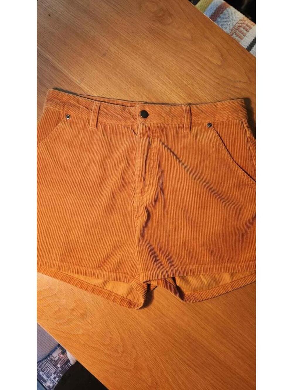 Women's Corduroy Shorts BODY GLOVE Size 11 Junior Rust Orange Cotton